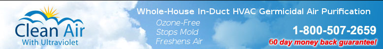 Clean air with ultraviolet whole-house in-duct air sanitizer